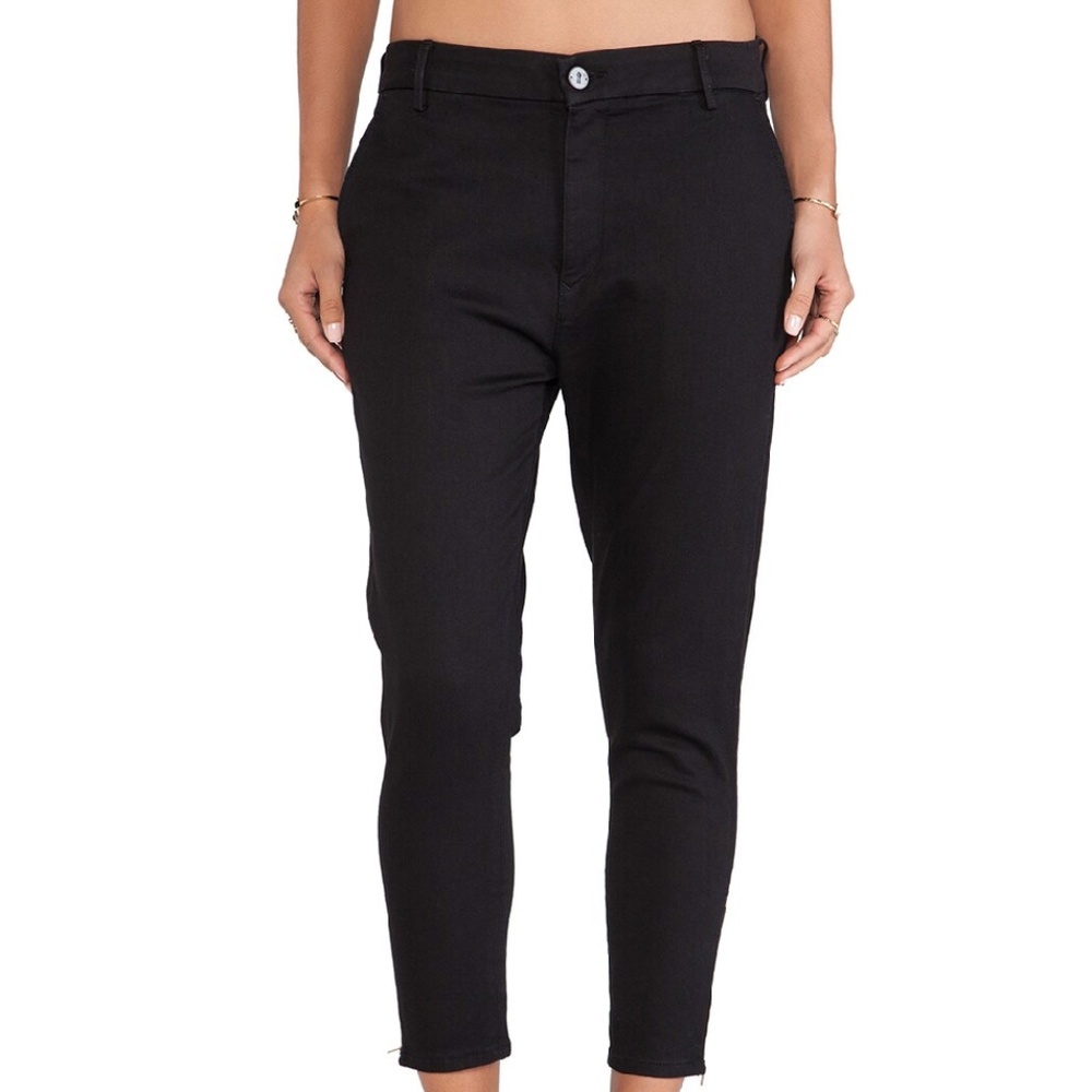 THVM Black Zip Trouser High Rise - Size 28 NWOT
